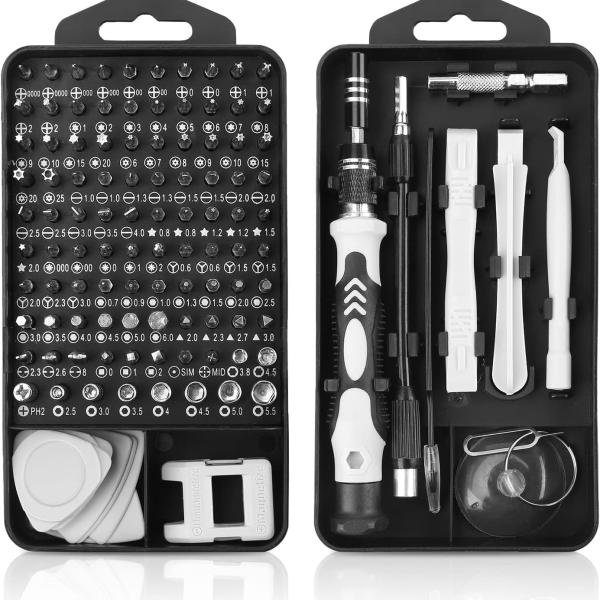 Precision Screwdriver Set, Professional Grade 115 in 1 Magnetic Repair Tool Kit for Electronics, Computer, iPhone, Laptop, Game Console, Watch, Eyeglasses, Modding, and DIY Projects