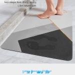 Modern Super Soft Microfiber Striped Super Water Absorbent Anti-Skid Diatomite Earth Mats for Bathroom/Bedroom/Kitchen/Door/Floor/Shower Bathmats Non-Slip Bathroom Rug Quick-Drying