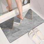 Modern Super Soft Microfiber Striped Super Water Absorbent Anti-Skid Diatomite Earth Mats for Bathroom/Bedroom/Kitchen/Door/Floor/Shower Bathmats Non-Slip Bathroom Rug Quick-Drying