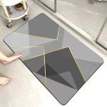 Modern Super Soft Microfiber Striped Super Water Absorbent Anti-Skid Diatomite Earth Mats for Bathroom/Bedroom/Kitchen/Door/Floor/Shower Bathmats Non-Slip Bathroom Rug Quick-Drying