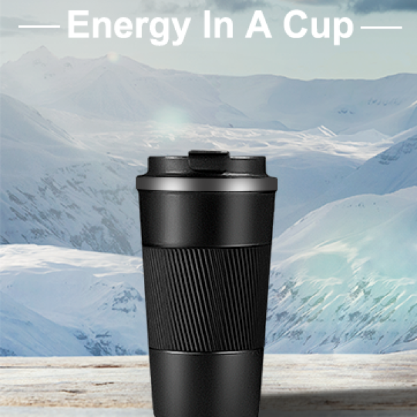 500ml Travel Coffee Cups Insulated Mug Thermal Tumbler to Go with Lid Leak Proof Reusable Stainless Steel Coffee Mug Spill Proof for Hot and Iced Cold Drinks color Black