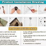 Analog Plastic Frameless DIY Wall Clock - Large Modern 3D Mirror Decor Sticker Kit for Home Living Room Bedroom Office Decorations (Black)